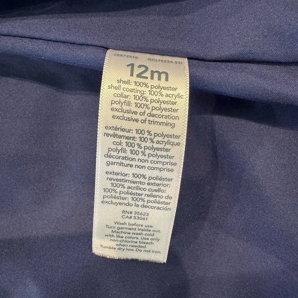 Carter's Cozy Navy Baby Vest Size 12 Months